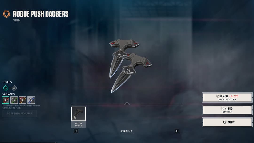 Rogue Push Daggers