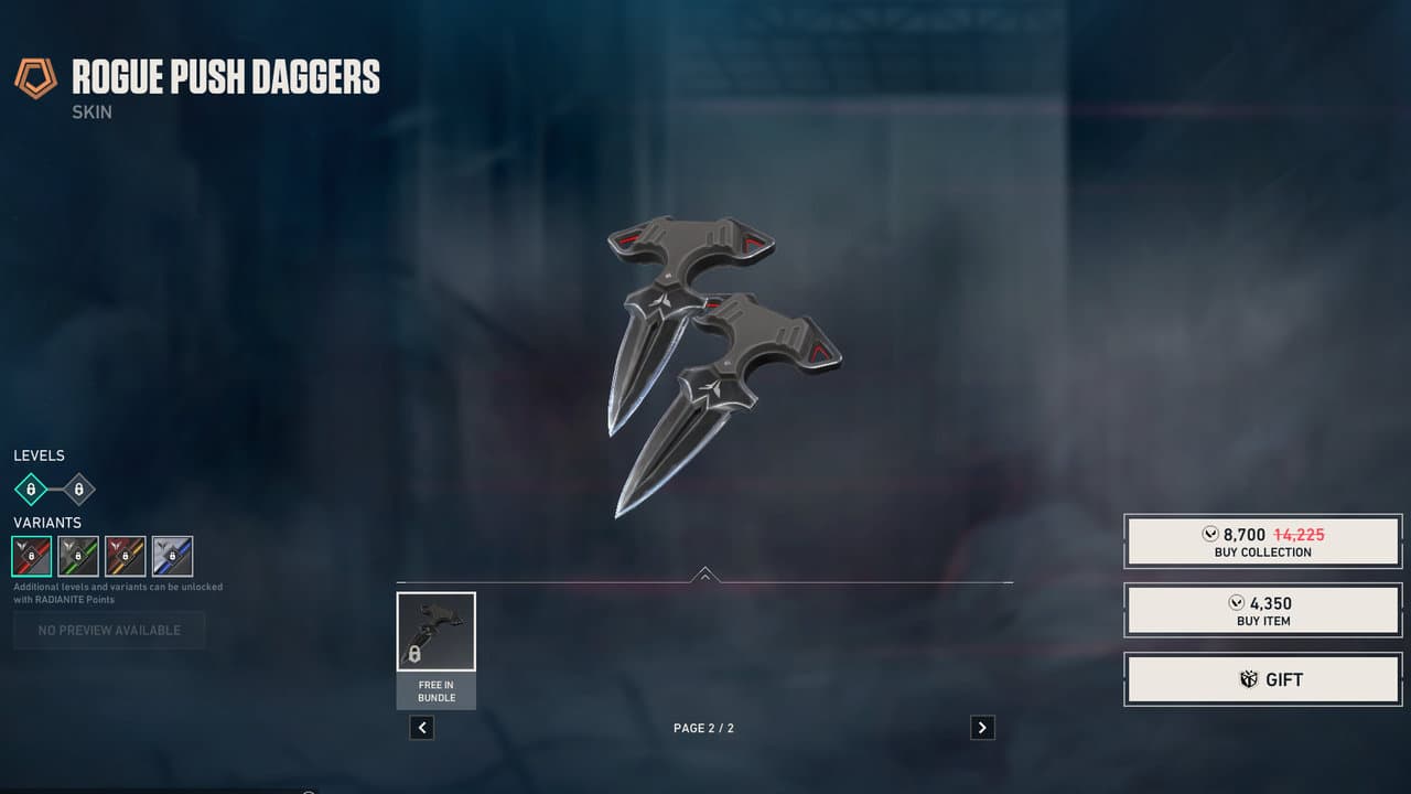 Rogue Push Daggers
