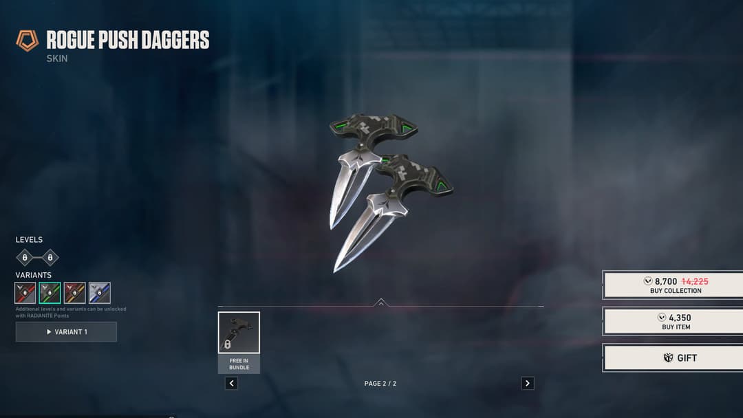 Rogue Push Daggers