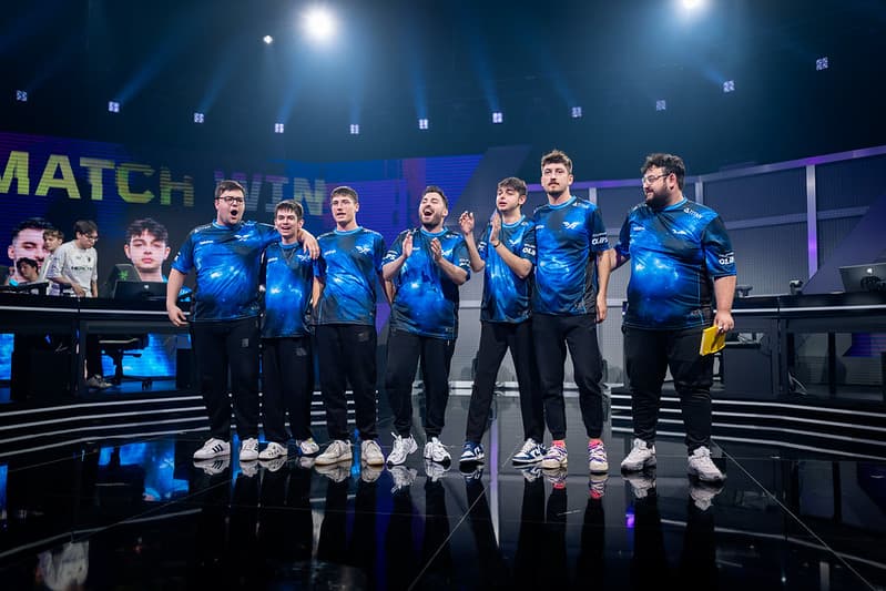 Fire Flux Esports after taking down Team Heretics. Photo: Michał Konkol/Riot Games.