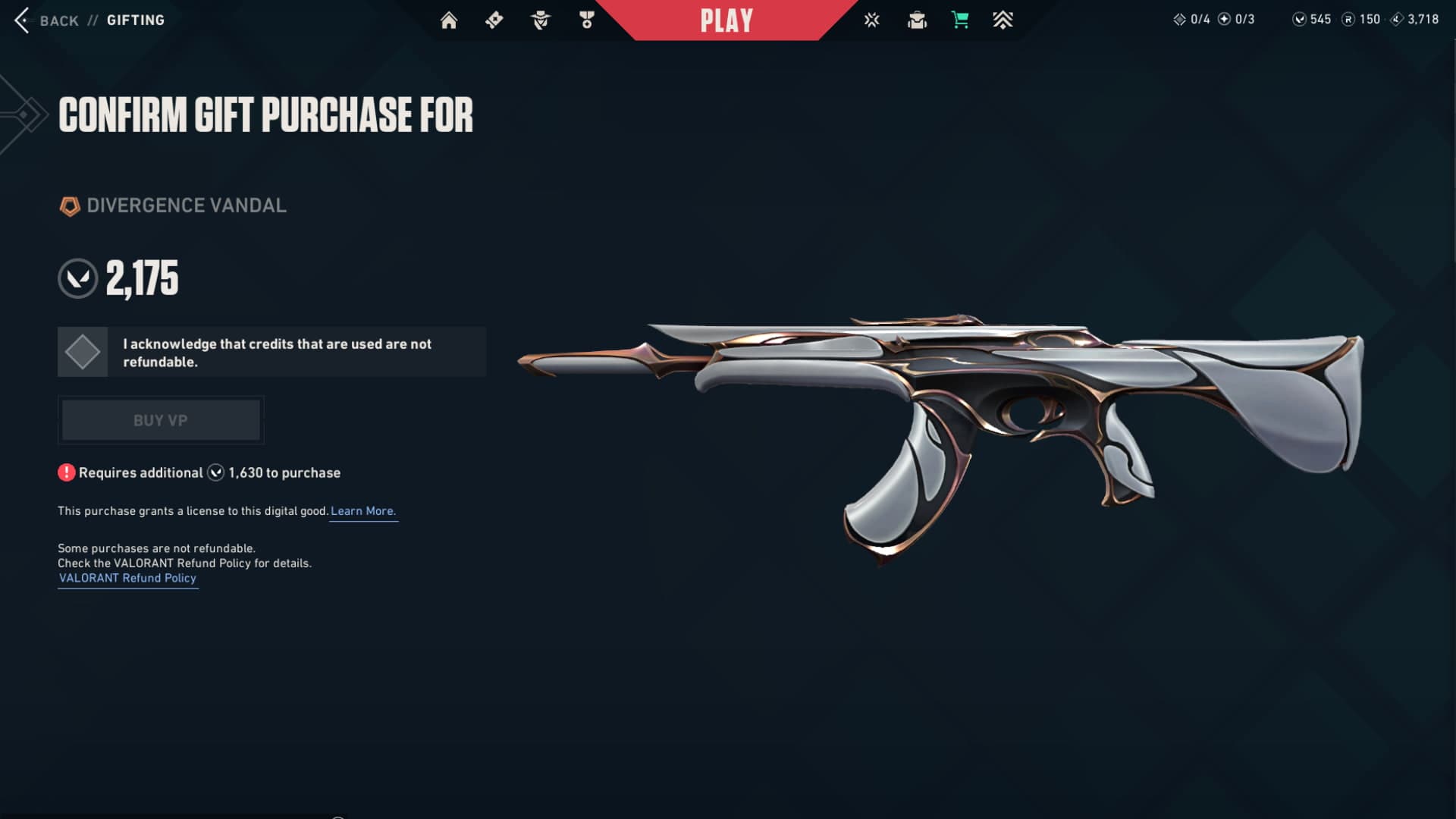 Confirme que deseja enviar o presente para o destinatário