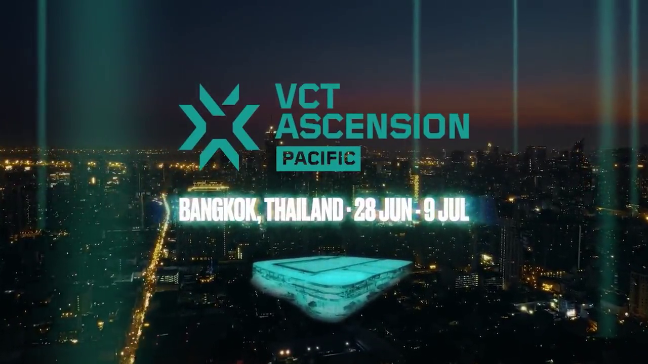 A Riot Games anunciou que o VCT Ascension Pacific será realizado em Bangkok, na Tailândia