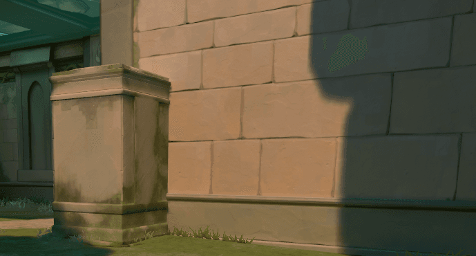 A-site area in front of the stairs before