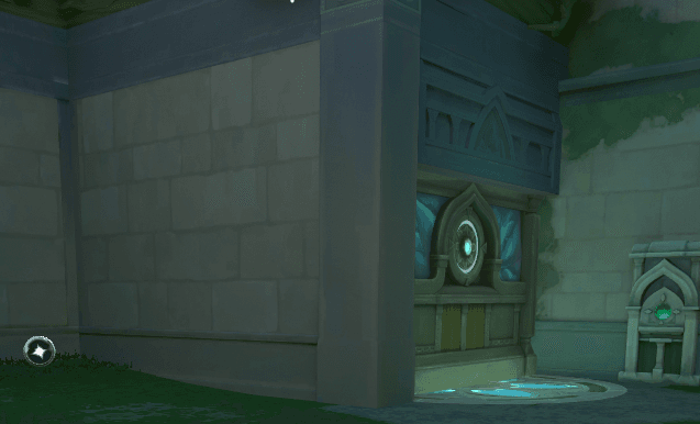 A-site wall outside Tree room before