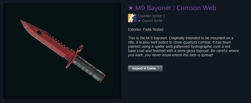 M9 Bayonet | Crimson Web