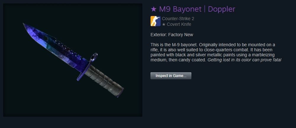 M9 Bayonet | Doppler Sapphire