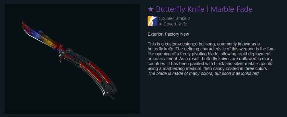 Butterfly Knife | Marble Fade