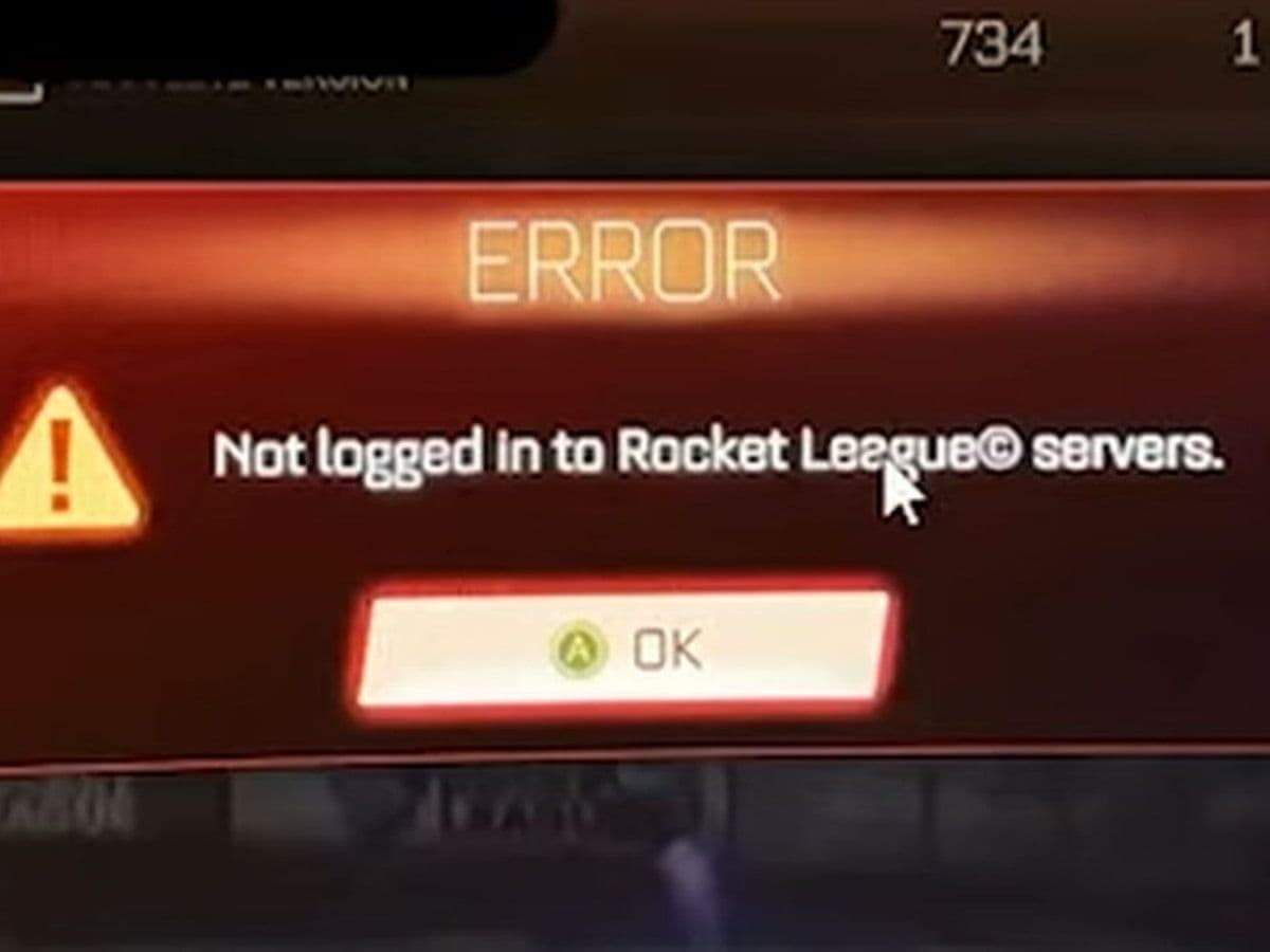 not logged in to rocket league servers