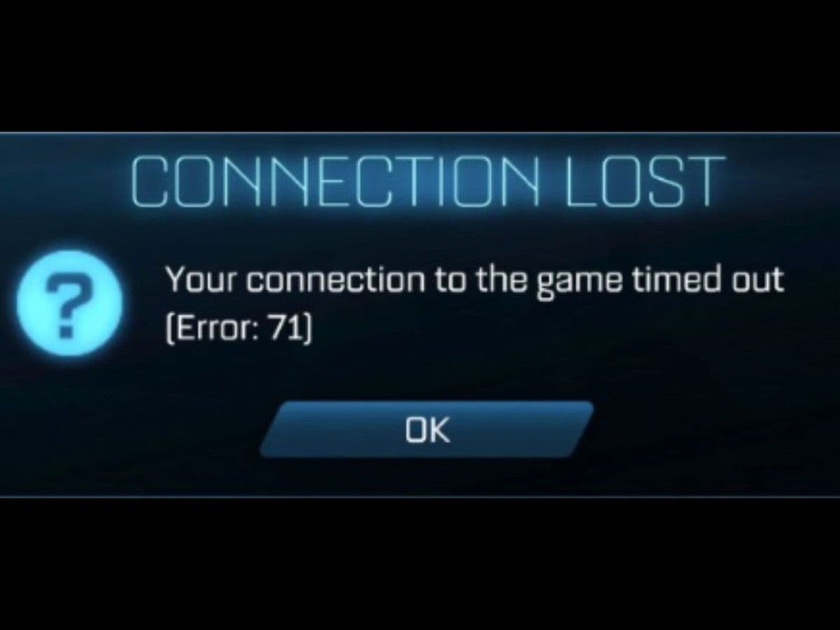 Rocket League Error 71