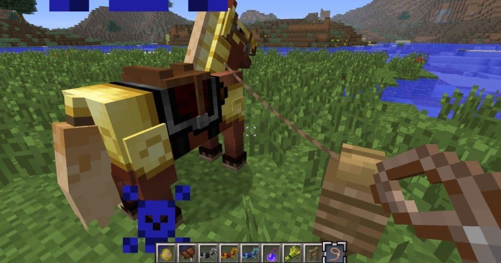 You can tie your horse to a fence in Minecraft (Image Credit: Minecraft Wiki Fandom)