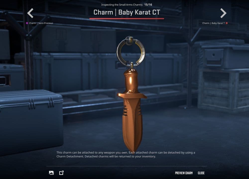Baby Karat CT Charm (Image Credit: Valve)