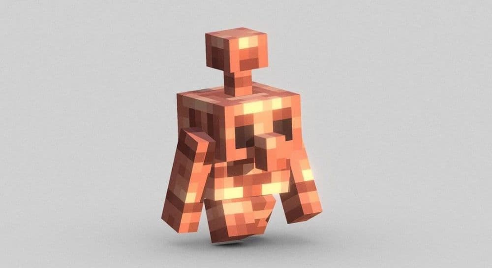 Copper Golem (Image Credit: u/axolotoldragon on r/Minecraft)