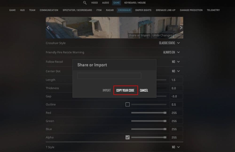 Copy your own code and save it somewhere to share it with your friends (Image Credit: THESPIKEGG)
