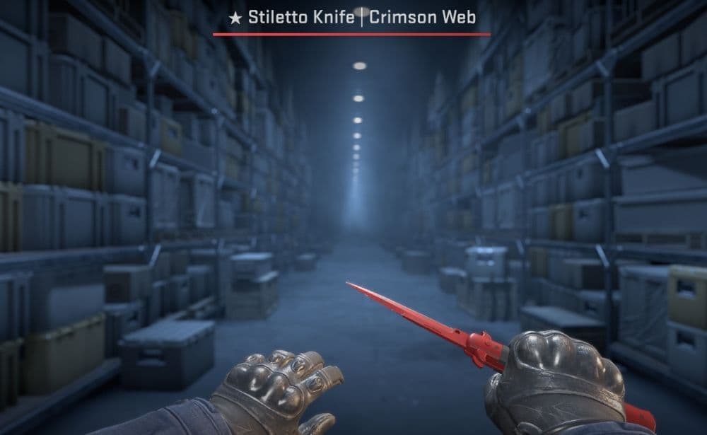 Stiletto Knife | Crimson Web (Image Credit: THESPIKEGG)