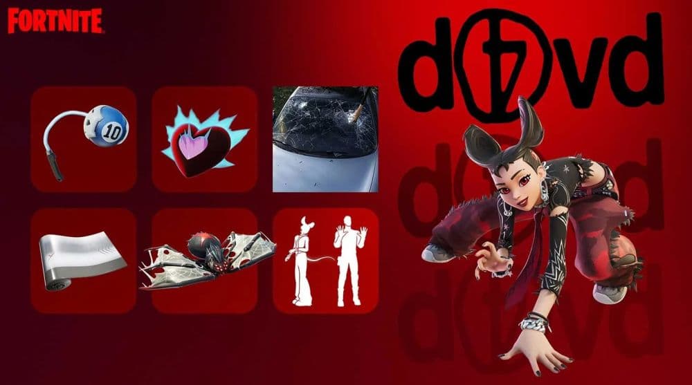 Here are the D4vd emotes and skins in Fortnite (Image Credit: Epic Games)