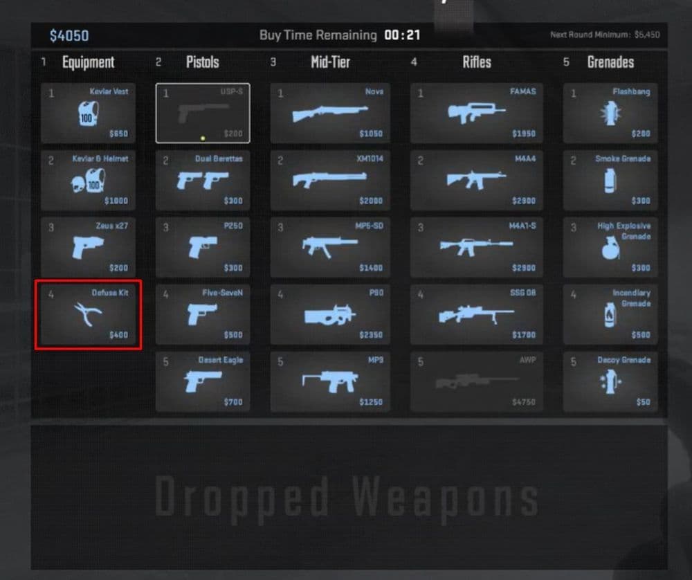 Here is where you can buy the defuse kit on the CT side (Image Credit: THESPIKEGG)