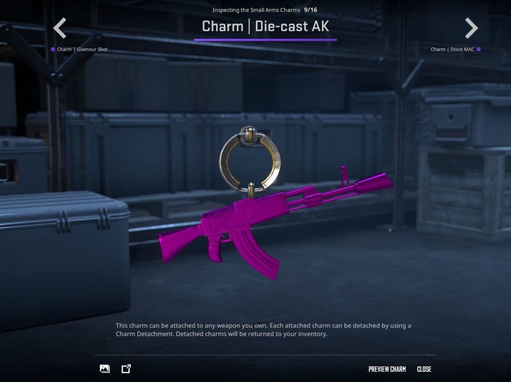 Die-cast AK Charm (Image Credit: Valve)