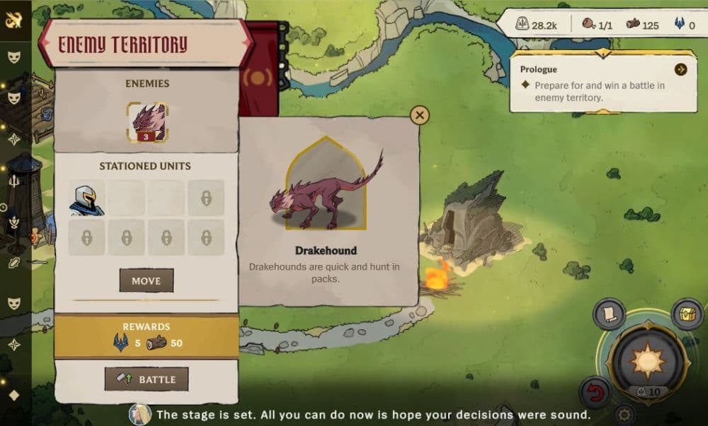 You will find different enemies as you progress in the game, but the first battle will be against a Drakehound (Image Credit: Screenshot by THESPIKEGG)