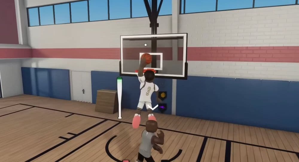 You can perform a wide span of dunks in Practical Basketball (Image Credit: Prada5x on YouTube)