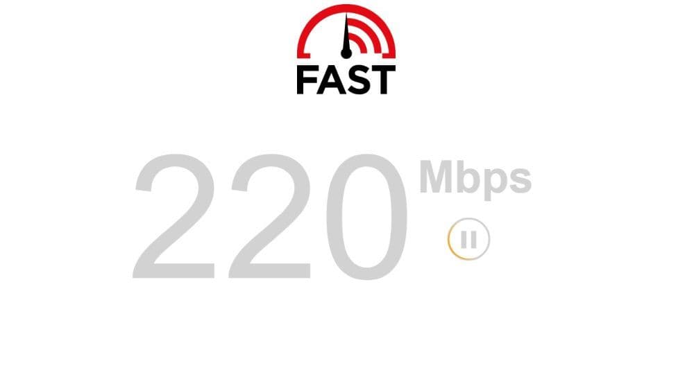 Websites like Fast.com will analyze your internet speed and show the results (Image Credit: Screengrab via Fast.com)