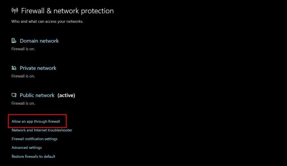 Check your firewall settings to see if League of Legends is blocked or not (Image Credit: THESPIKEGG)