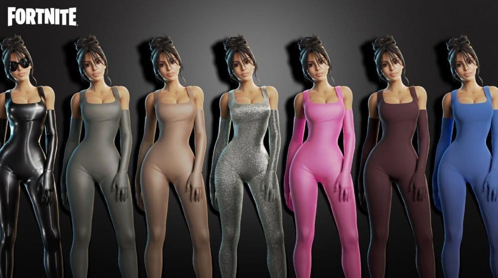 You can alter your look in the game after buying the default Kim Kardashian Fortnite skin (Image Credit: Epic Games)