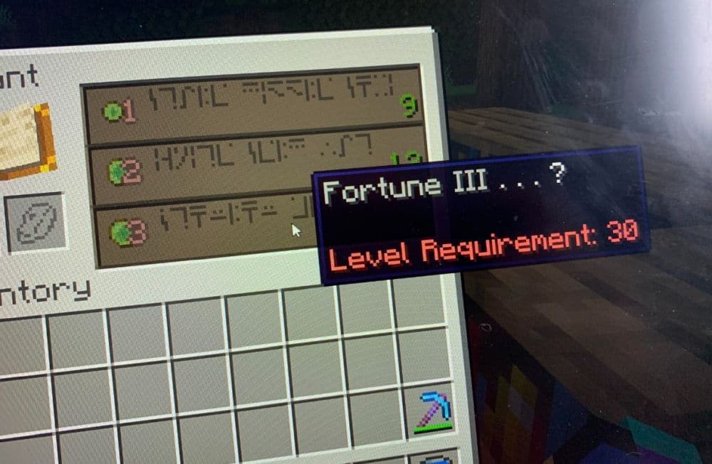 If you have Fortune III enchantment attached, you will have a better chance of getting more diamonds (Image Credit: u/abigail14526 on r/Minecraft)