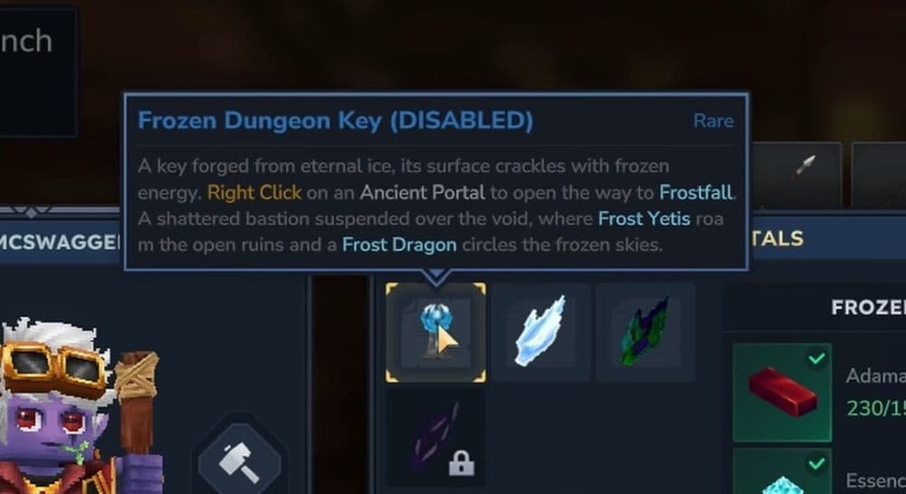 According to the notes on CurseForge, the Swamp Dungeon is right after Frozen Dungeon (Image Credit: YoloMcSwaggen on YouTube)