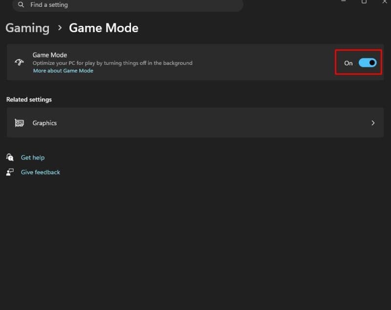 Turn on Game Mode from the settings (Image Credit: THESPIKEGG)