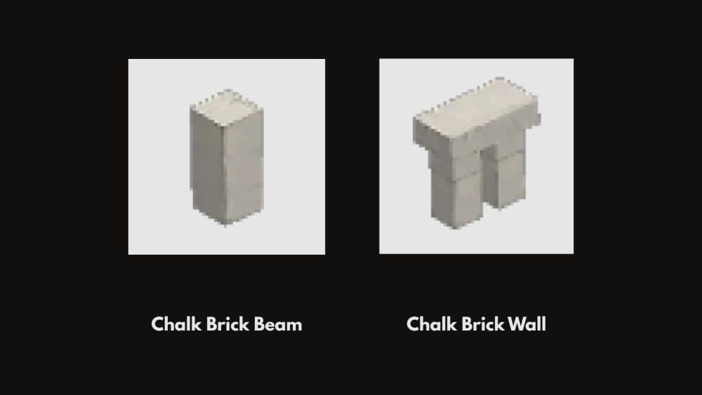Here is what Chalk Brick Beam and Chalk Brick Wall look like in Hytale (Image Credit: THESPIKEGG)