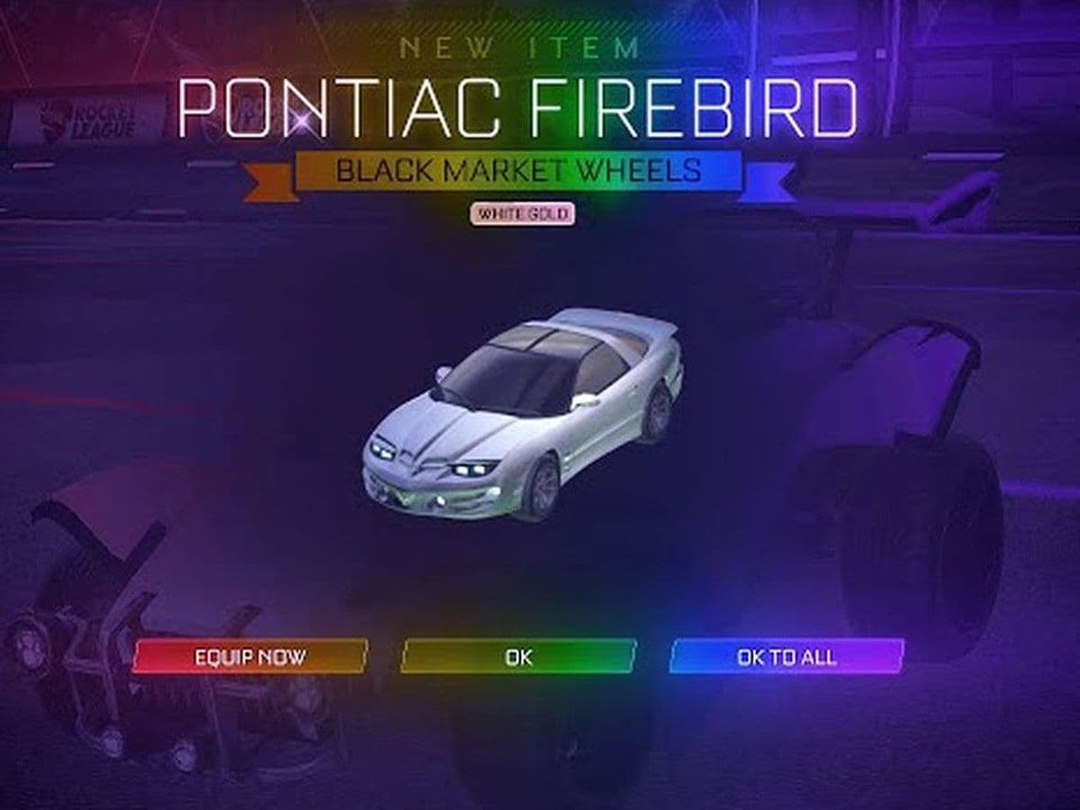 rocket league pontiac firebird 