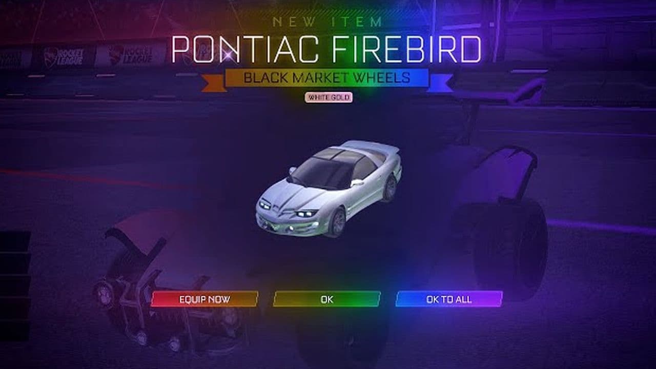 rocket league pontiac firebird 