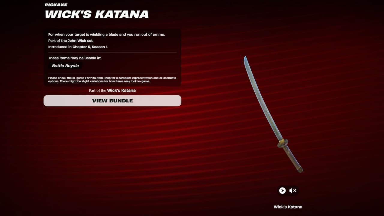 Fortnite John Wick bundle