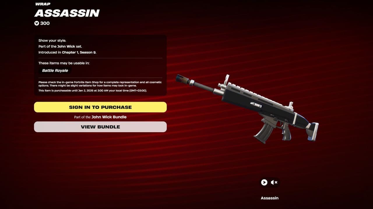 Fortnite John Wick bundle