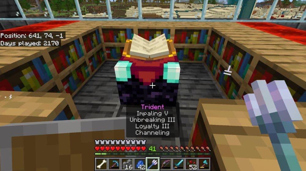 Once you have Impaling V enchantment on your Trident, you will see an evident improvement in your weapon (Image Credit: r/Minecraft)