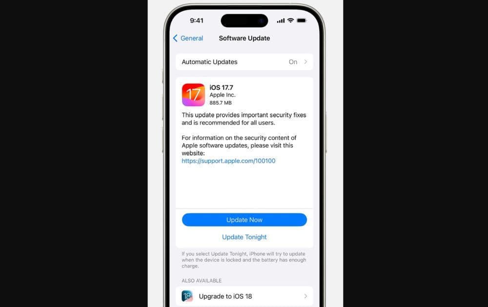 As Fortnite asks players to meet certain system requirements, you may have to update your iOS or Android software too (Image Credit: Apple)