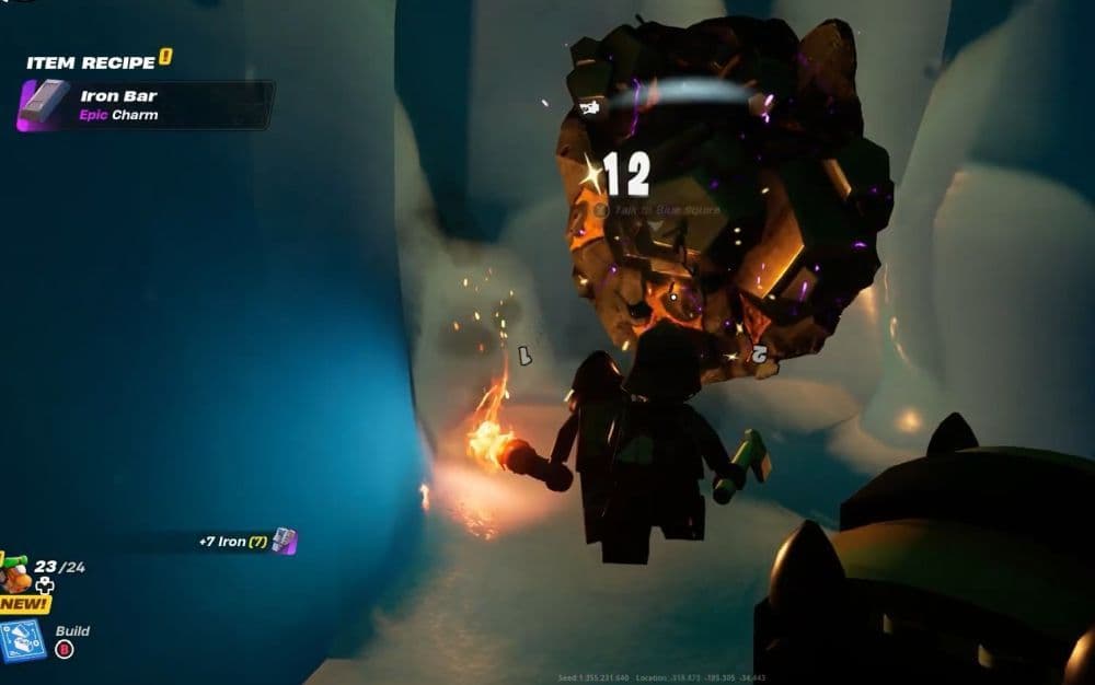 You can find Iron Ores in ice caves (Image Credit: Perfect Score on YouTube)