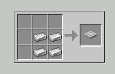 Here is the Iron Trapdoor recipe in Minecraft (Image Credit: THESPIKEGG)
