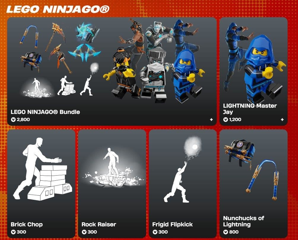 Simply go to the Fortnite Item shop to get the bundle as well as the LEGO Pass to get all of the cosmetics and items it offers (Image Credit: Fortnite)