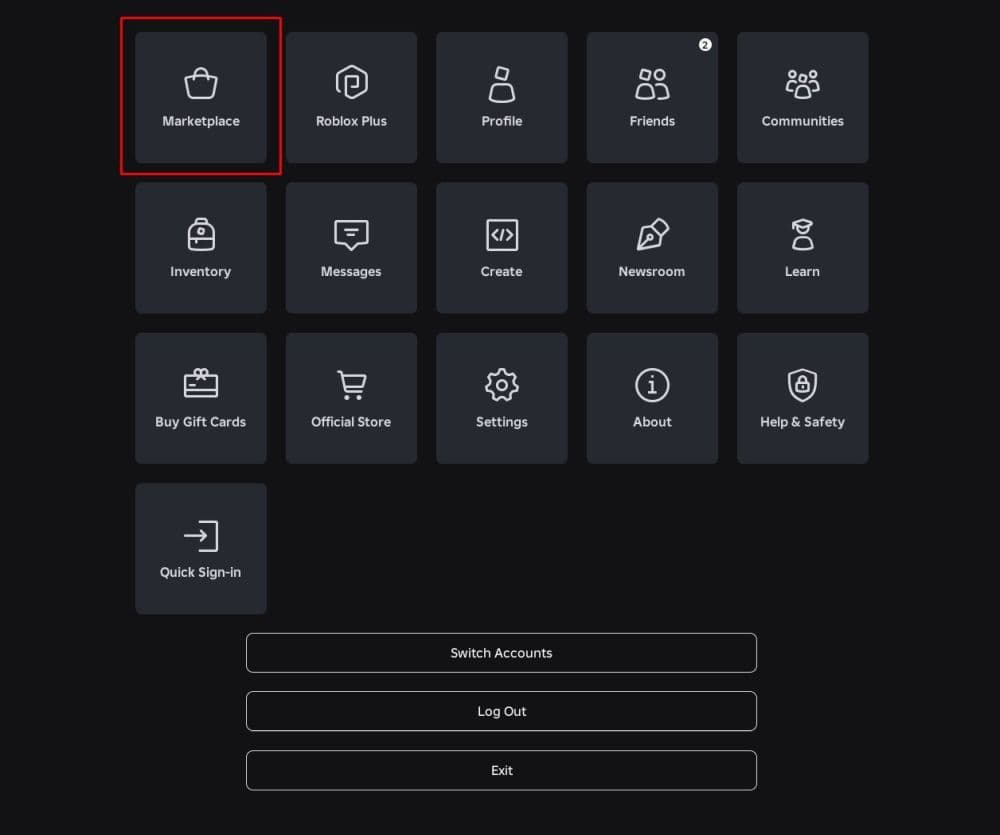 Go to Marketplace (Image Credit: THESPIKEGG)