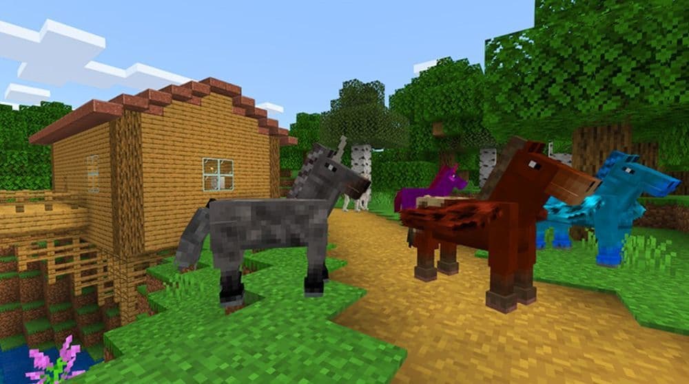 There are quite a few different horse types you can find in Minecraft (Image Credit: Minecraft)