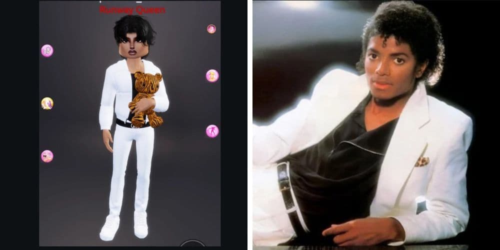 Michael Jackson (Image Credit: u/SeaTomorrow3577 on r/DressToImpressRoblox)