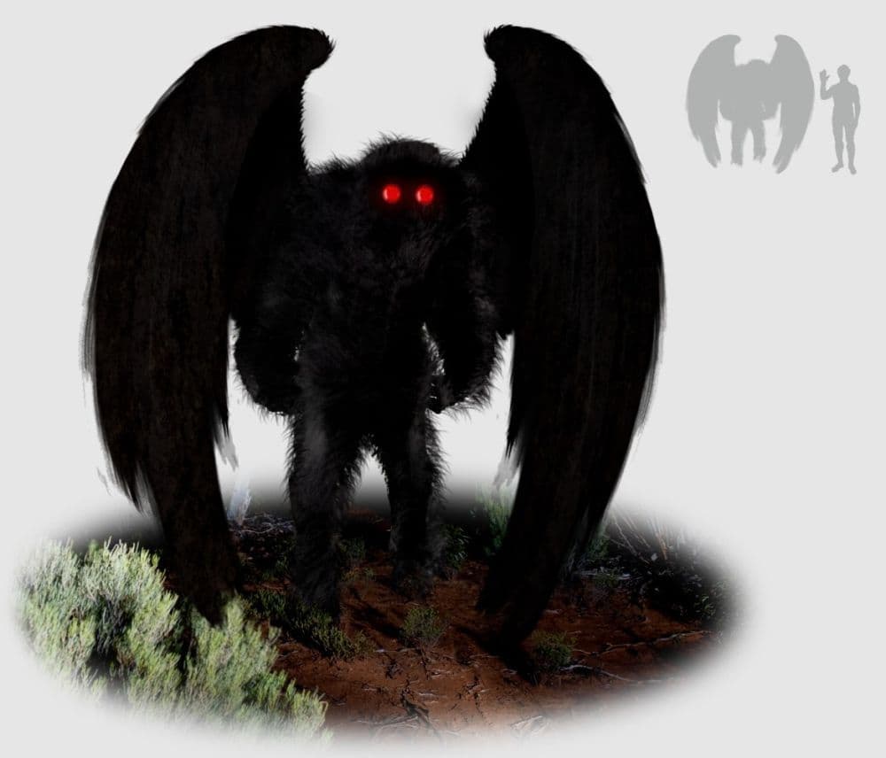 Here is Mothman from West Virginia (Image Credit: Wikipedia)