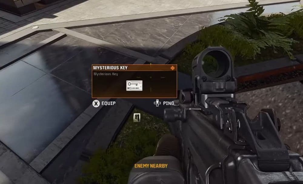 Find the Mysterious Key Card for the third way to get the Specialist Pack in Warzone (Image Credit: Invoked by Red on YouTube)