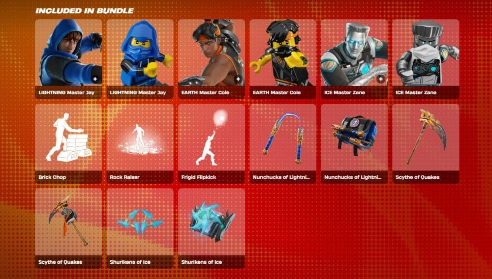 Here is a closer look at all of the cosmetics you can get from the Fortnite Item Shop (Image Credit: Epic Games)