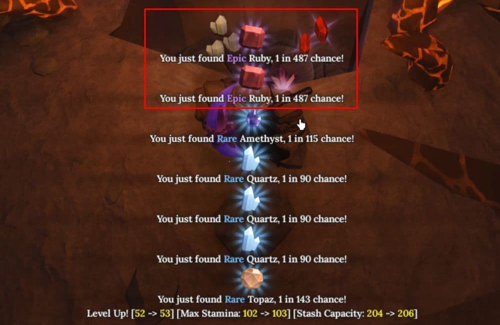 As seen in the image, you have a drop chance of 1 in 487 in The Forge (Image Credit: Blox Fruits Guides on YouTube)