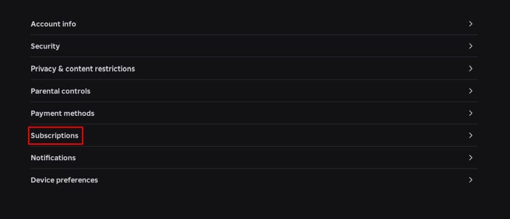Find the Subscriptions tab in the Roblox Settings (Image Credit: THESPIKEGG)
