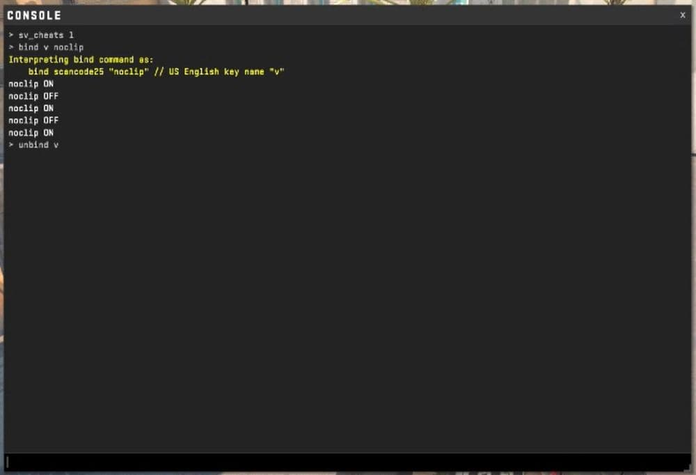 You can simply put the command above to unbind the command from a key (Image Credit: THESPIKEGG)