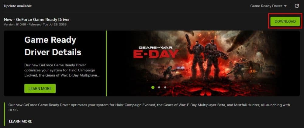 Make sure your graphics drivers are always up to date (Image Credit: THESPIKEGG)