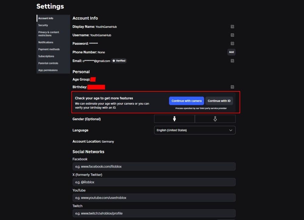 If you are on PC, simply verify your age from this menu (Image Credit: THESPIKEGG)